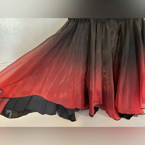 NWT DollsKill/Unholy Black and Red Ombre Mini Dress - Picture 6 of 7